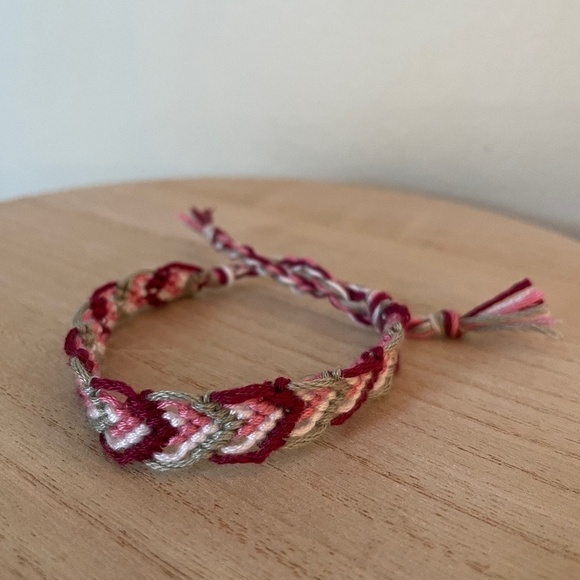 10/$25 Deep Cherries Woven Bracelet - Picture 1 of 1